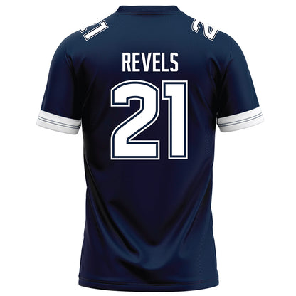 UConn - NCAA Football : Tracy Revels - Navy Football Jersey-1