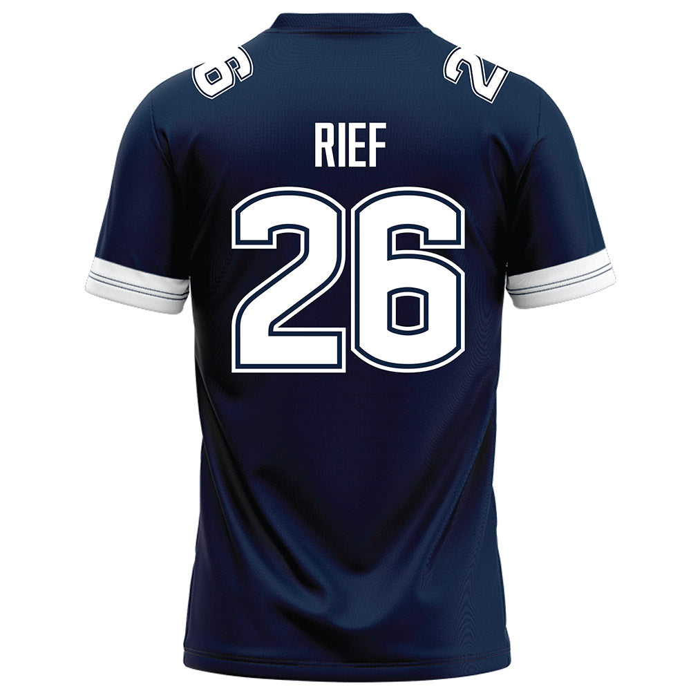 UConn - NCAA Football : Soren Rief - Navy Football Jersey-1