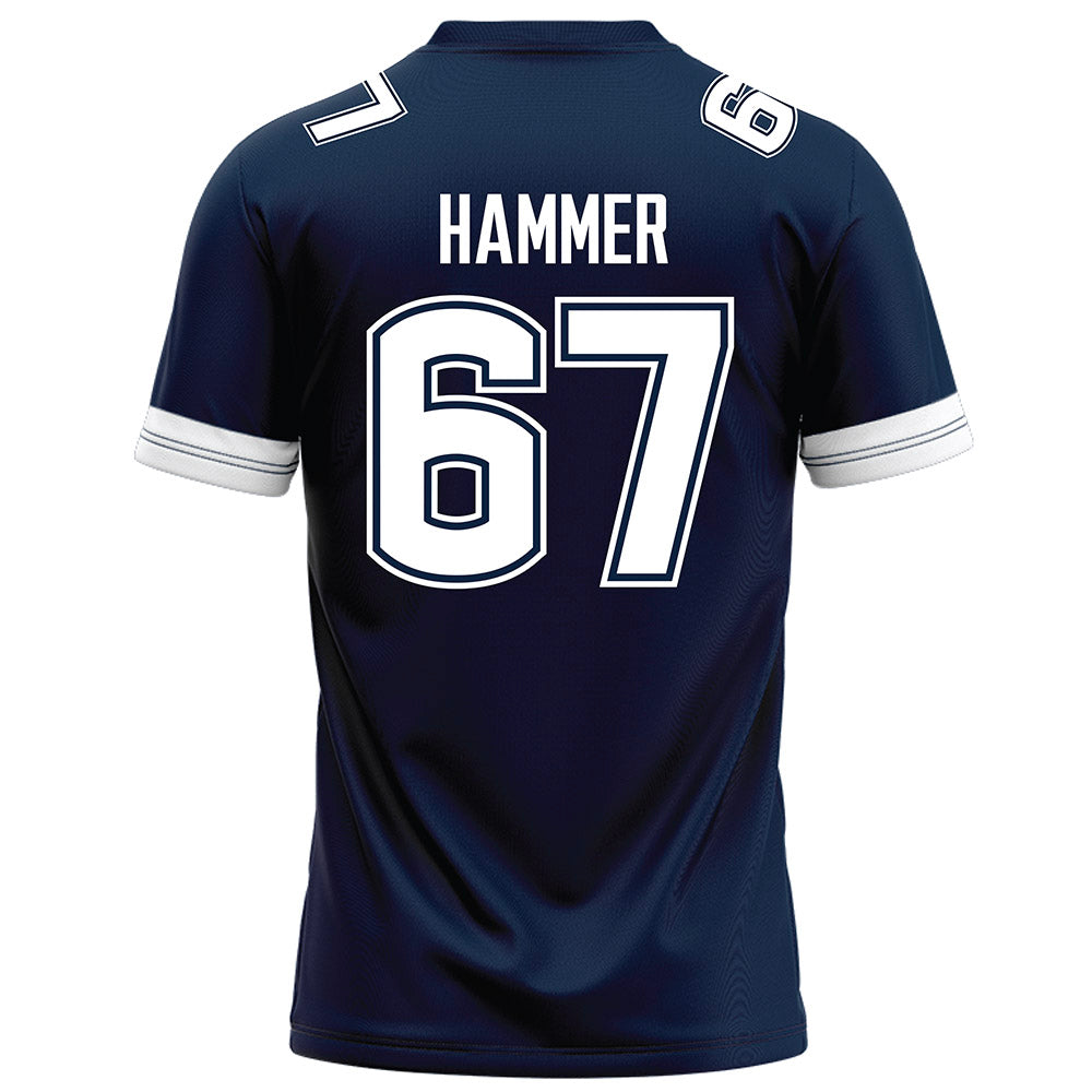 UConn - NCAA Football : Hannes Hammer - Navy Football Jersey-1
