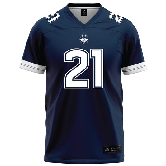UConn - NCAA Football : Tracy Revels - Navy Football Jersey-0