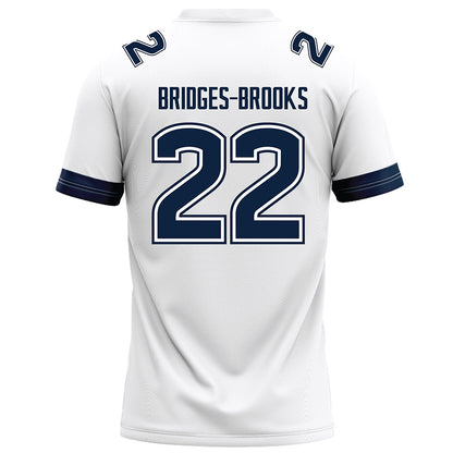 UConn - NCAA Football : Axavier Bridges-Brooks - White Football Jersey-1