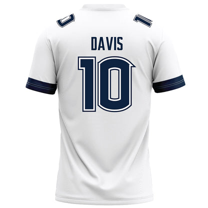 UConn - NCAA Football : Jayden Davis - White Football Jersey-1
