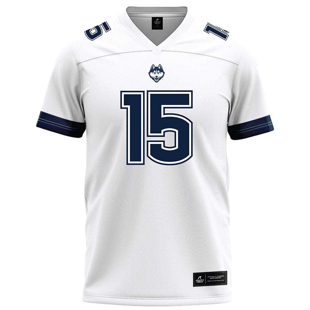UConn - NCAA Football : Cam Abshire - White Football Jersey-0