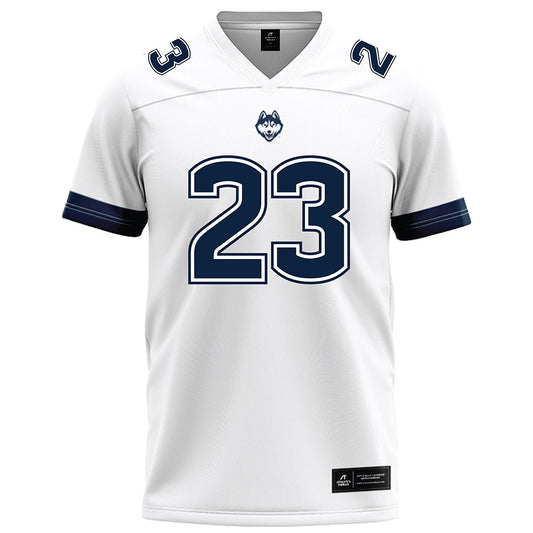 UConn - NCAA Football : Cyncir Bowers - White Football Jersey-0