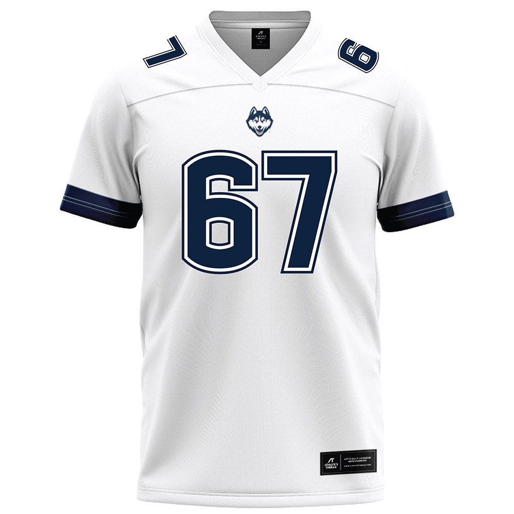 UConn - NCAA Football : Hannes Hammer - White Football Jersey-0