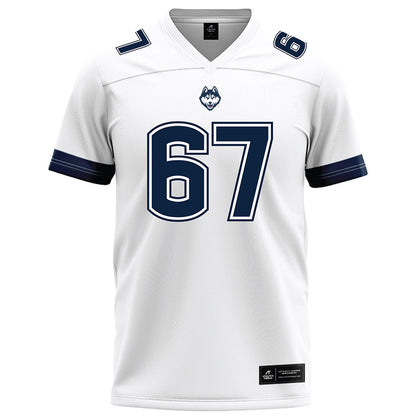 UConn - NCAA Football : Hannes Hammer - White Football Jersey-0