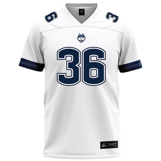 UConn - NCAA Football : Tyler Marescot - White Football Jersey-0