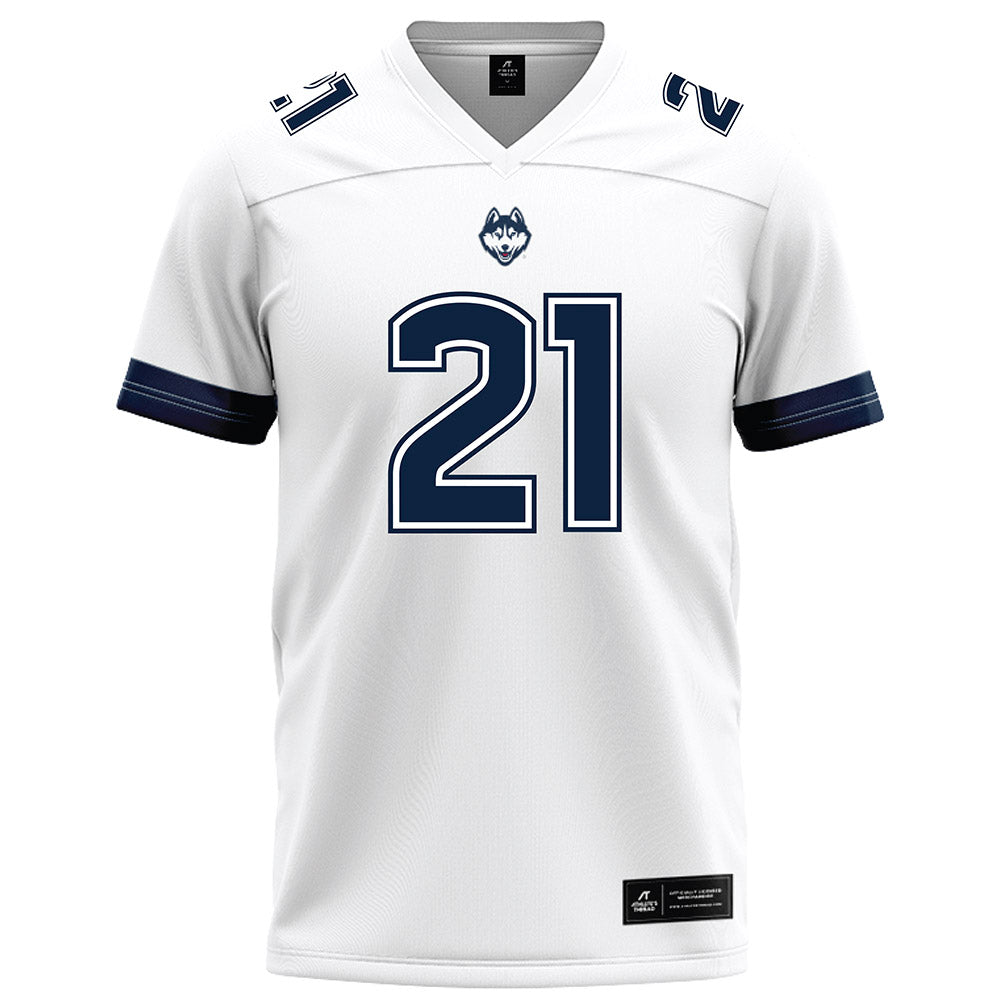 UConn - NCAA Football : Tracy Revels - White Football Jersey-0