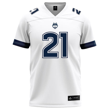 UConn - NCAA Football : Tracy Revels - White Football Jersey-0