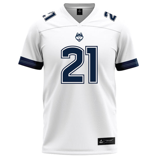 UConn - NCAA Football : Tracy Revels - White Football Jersey-0