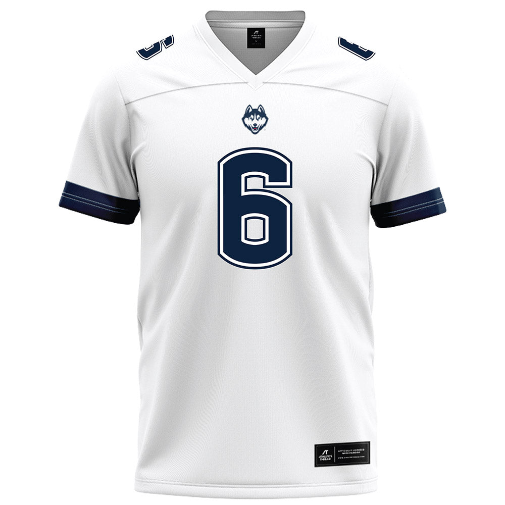 UConn - NCAA Football : Trey Cornist - White Football Jersey-0