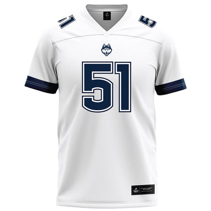 UConn - NCAA Football : Joe McGann - White Football Jersey-0
