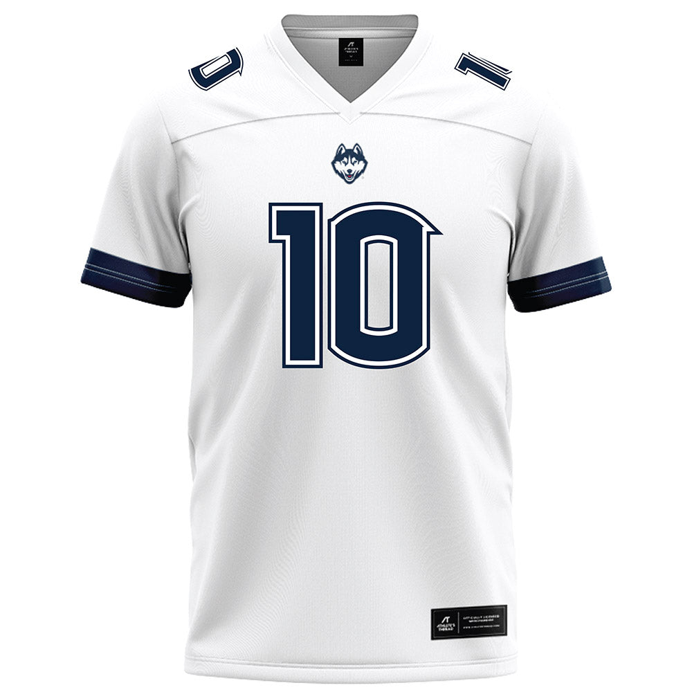 UConn - NCAA Football : Jayden Davis - White Football Jersey-0