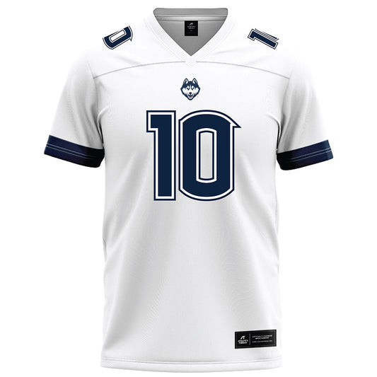 UConn - NCAA Football : Jayden Davis - White Football Jersey-0