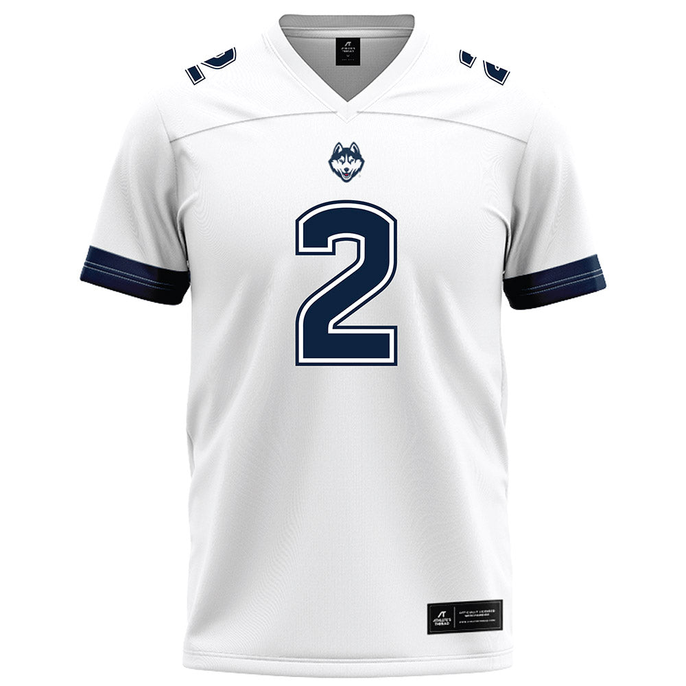 UConn - NCAA Football : Jediyah Willoughby - White Football Jersey-0