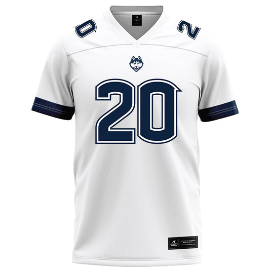 UConn - NCAA Football : Shawn Simeon - White Football Jersey-0