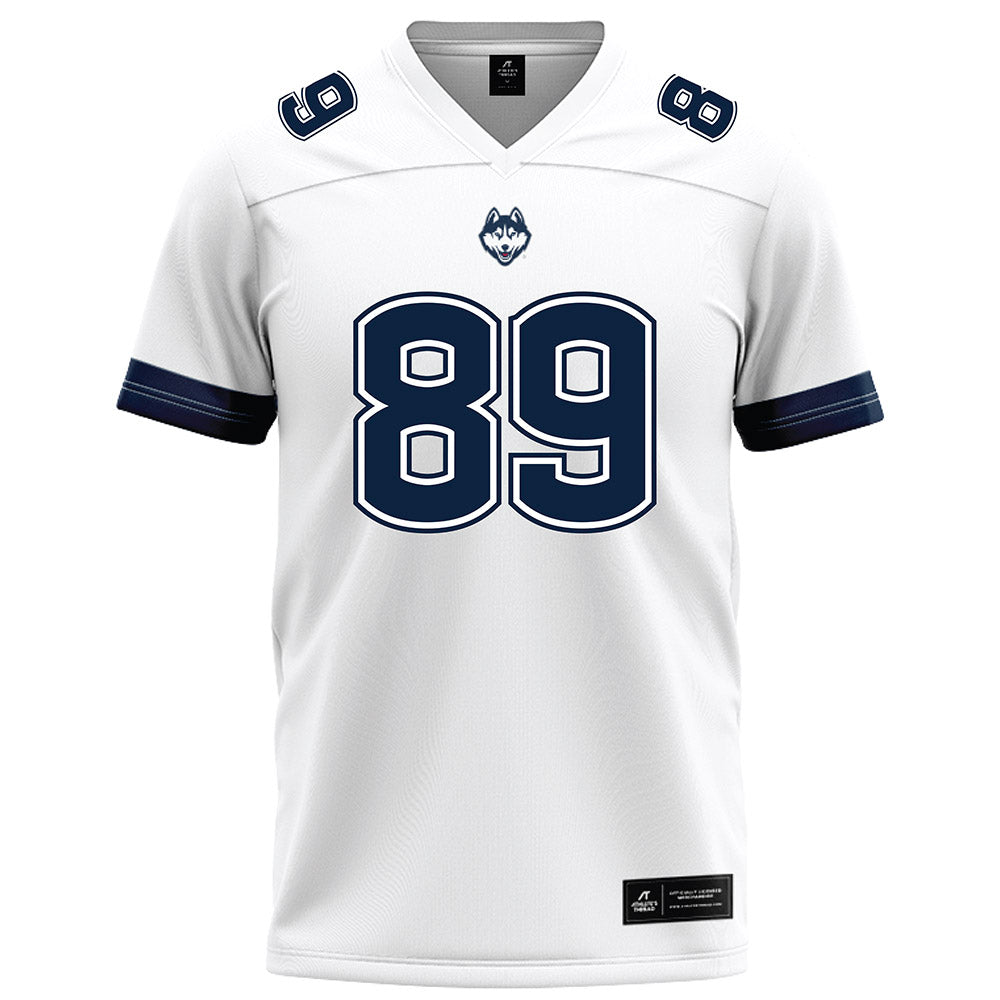 UConn - NCAA Football : Mike Baker - White Football Jersey-0