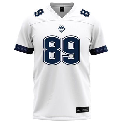 UConn - NCAA Football : Mike Baker - White Football Jersey-0