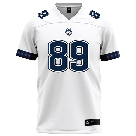 UConn - NCAA Football : Mike Baker - White Football Jersey-0