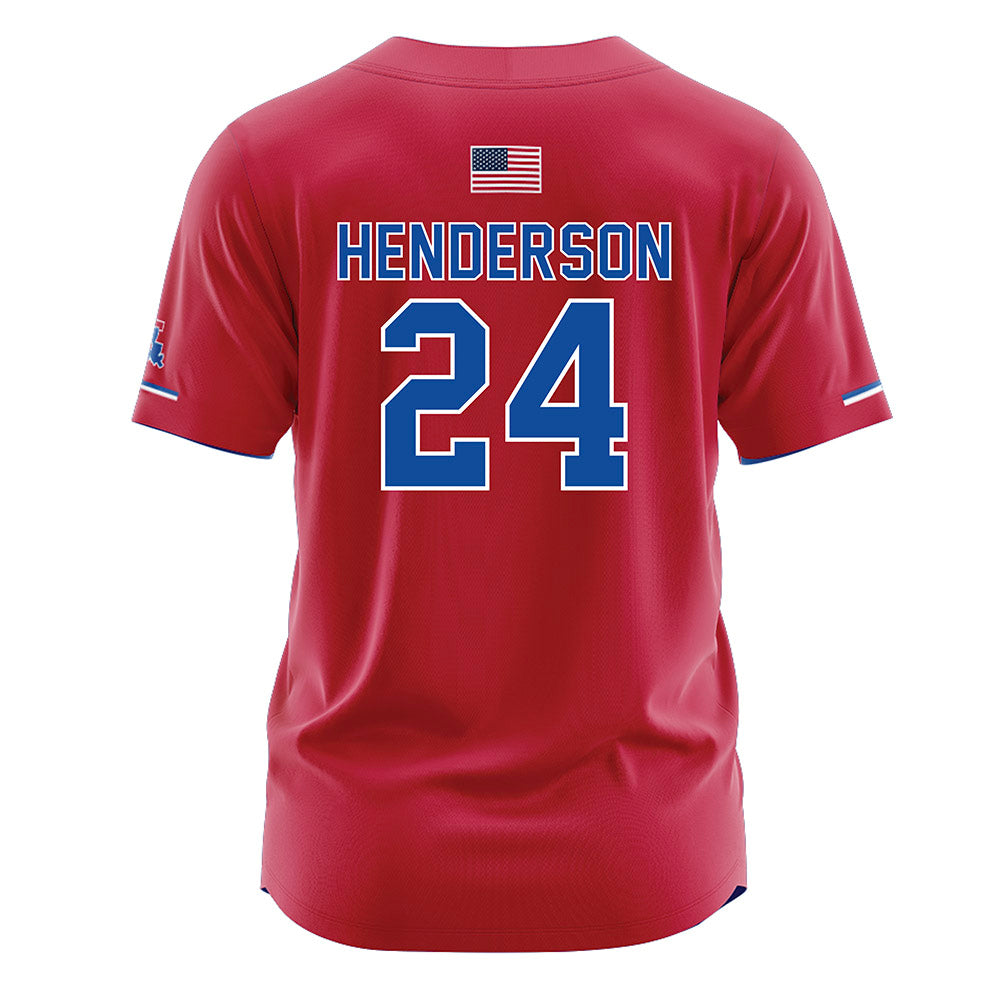 LA Tech - NCAA Softball : Raegan Henderson - Red Jersey-1