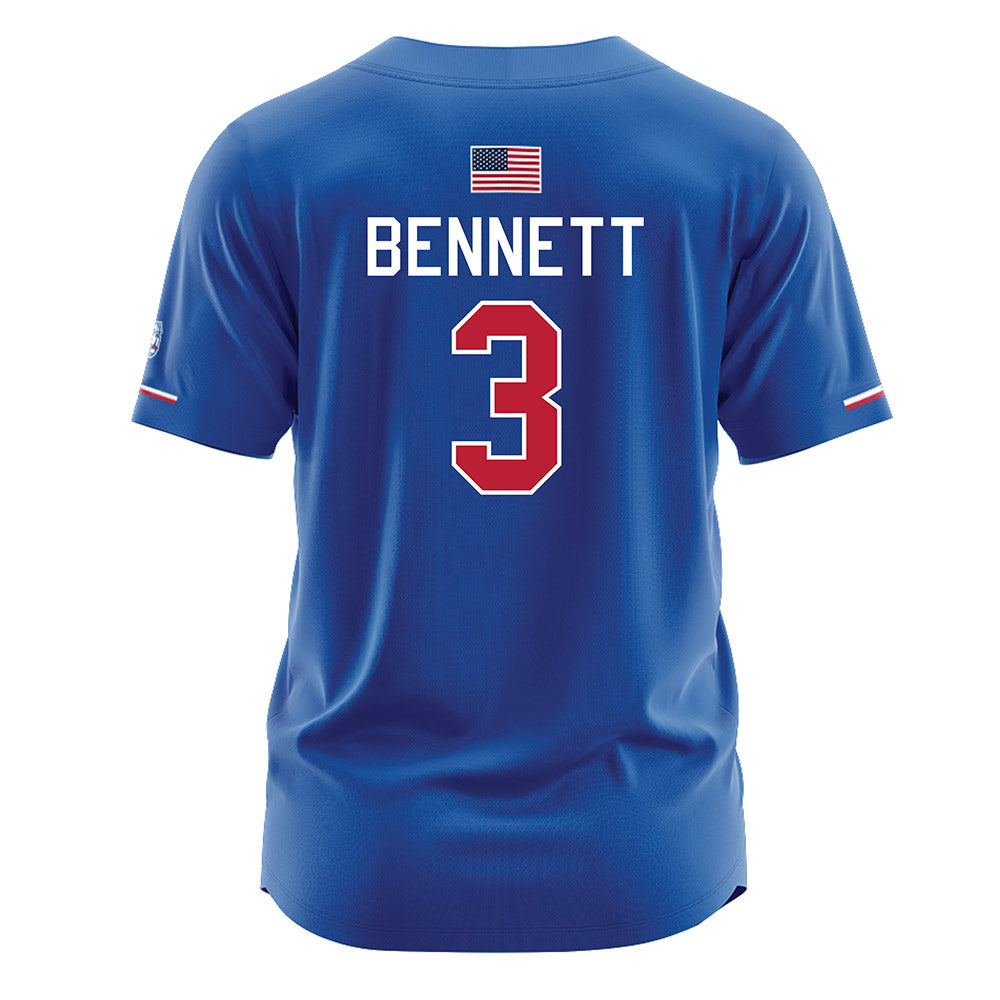 LA Tech - NCAA Softball : Cali Bennett - Blue Jersey-1