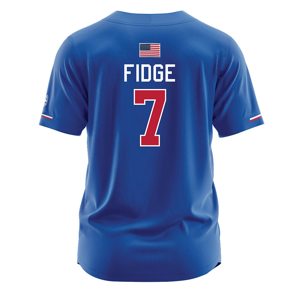 LA Tech - NCAA Softball : Ruby Fidge - Blue Jersey-1