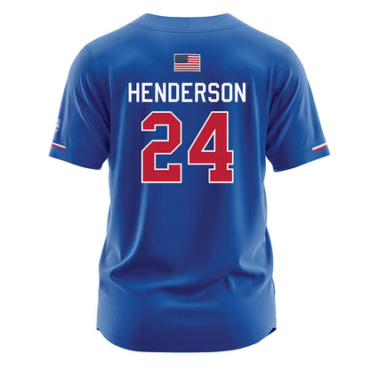 LA Tech - NCAA Softball : Raegan Henderson - Blue Jersey-1