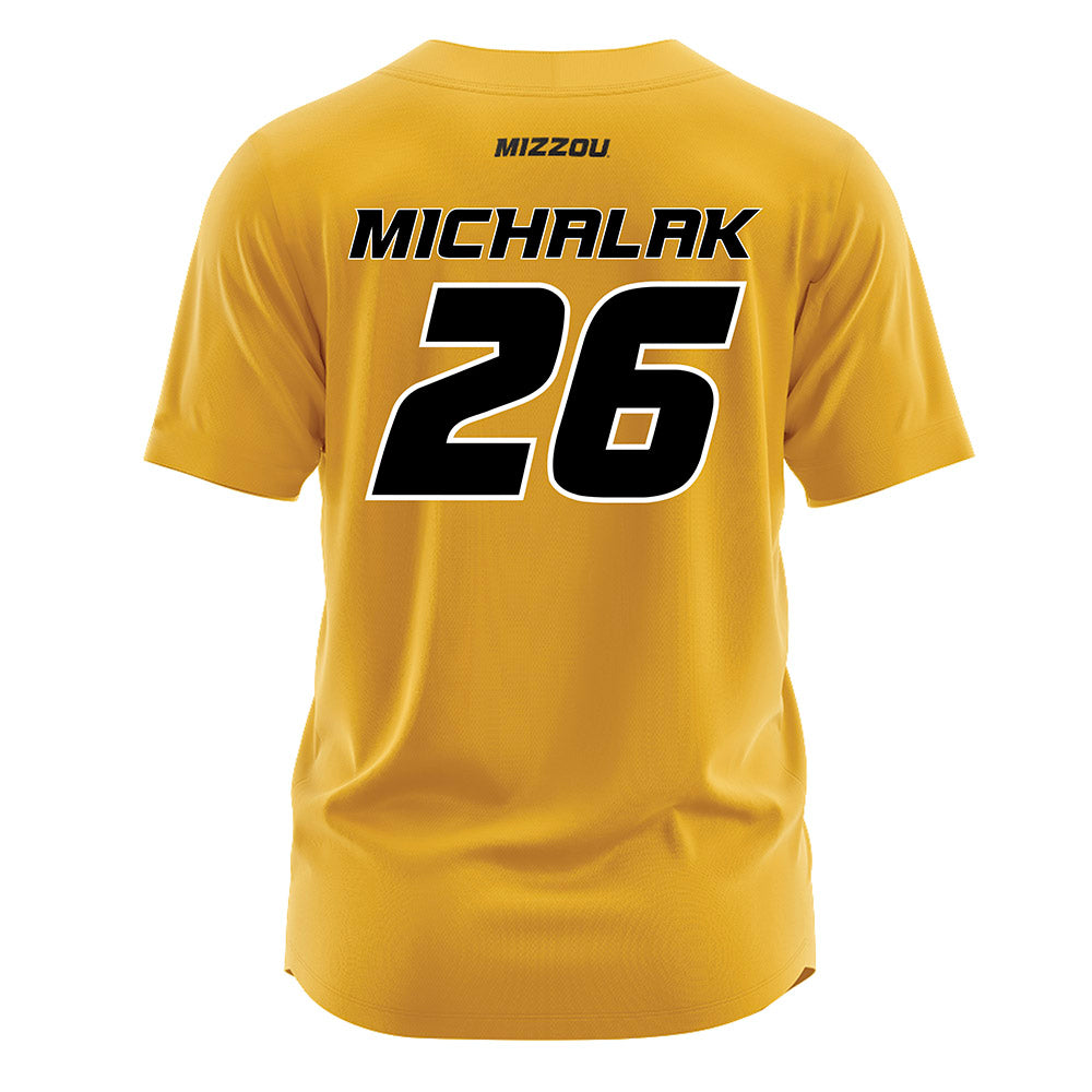 Missouri - NCAA Softball : Rylee Michalak - Gold Jersey-1