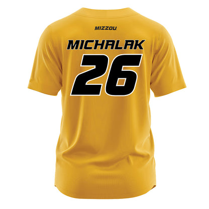 Missouri - NCAA Softball : Rylee Michalak - Gold Jersey-1