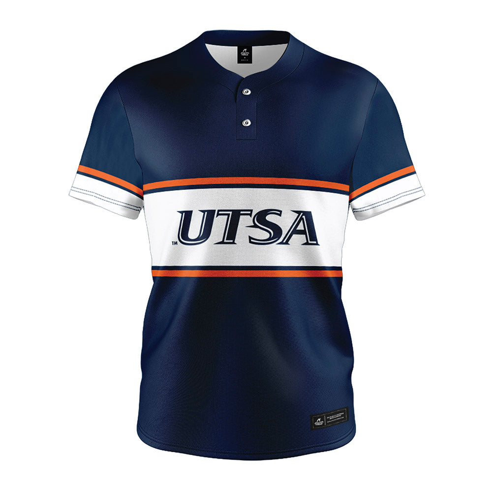 UTSA - NCAA Softball : Aubrey Flores - Navy Jersey-0