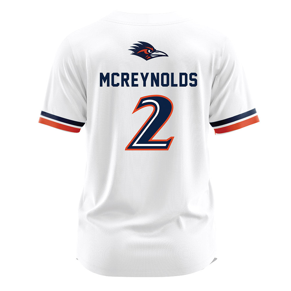 UTSA - NCAA Softball : Sydney McReynolds - White Jersey-1