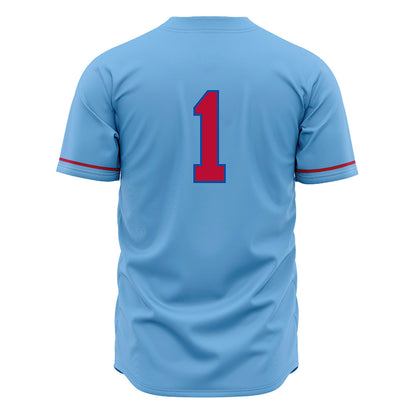 LA Tech - NCAA Baseball : Wesley Scott - Light Blue Jersey-1