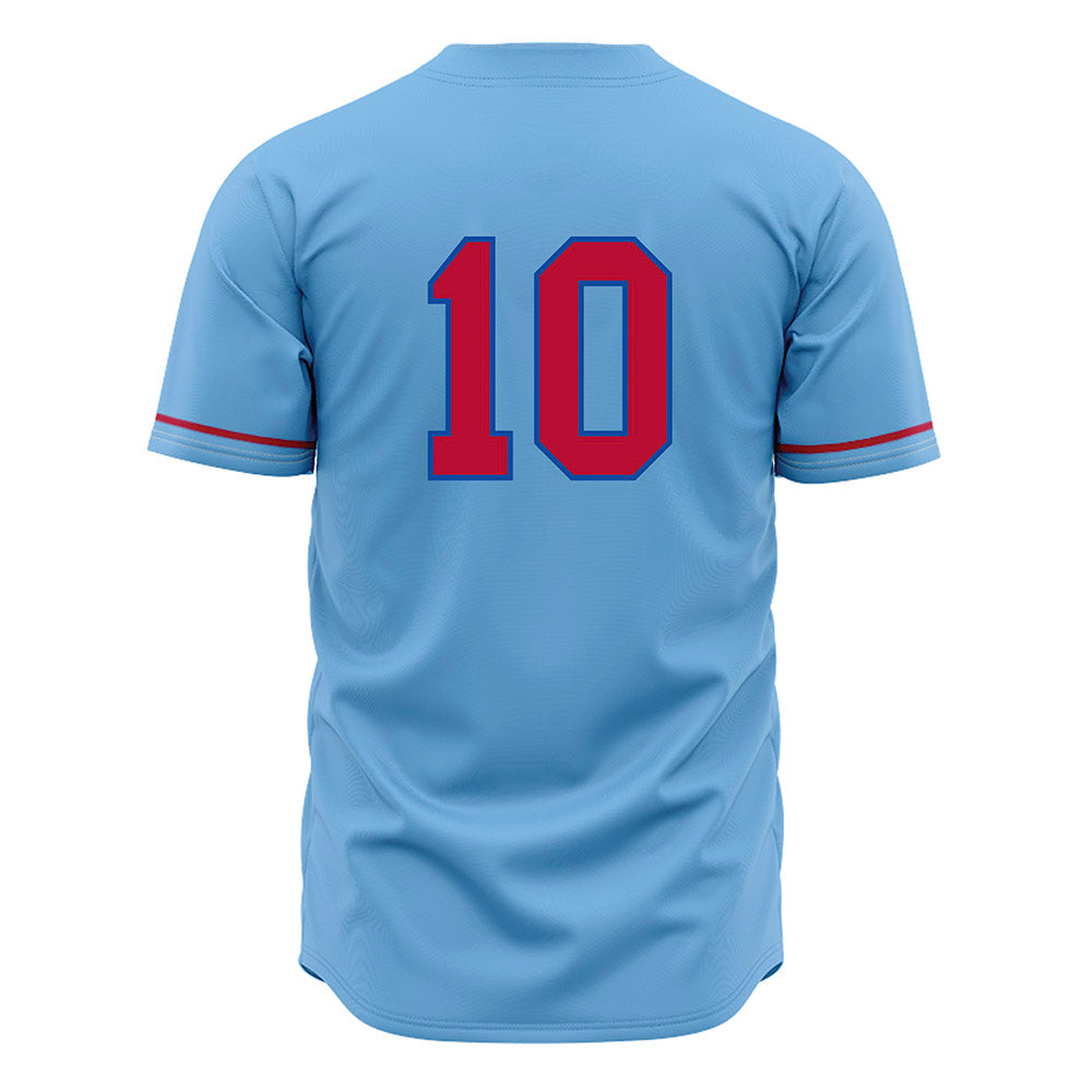 LA Tech - NCAA Baseball : Brooks Roberson - Light Blue Jersey-1