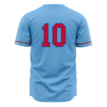 LA Tech - NCAA Baseball : Brooks Roberson - Light Blue Jersey-1