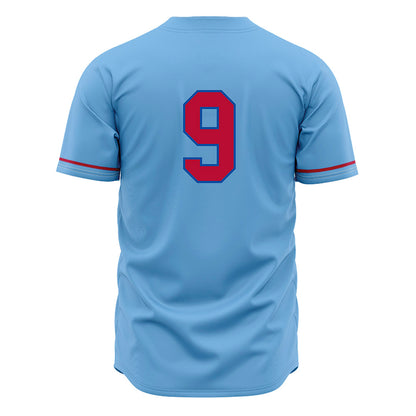 LA Tech - NCAA Baseball : Colton Coates - Light Blue Jersey-1