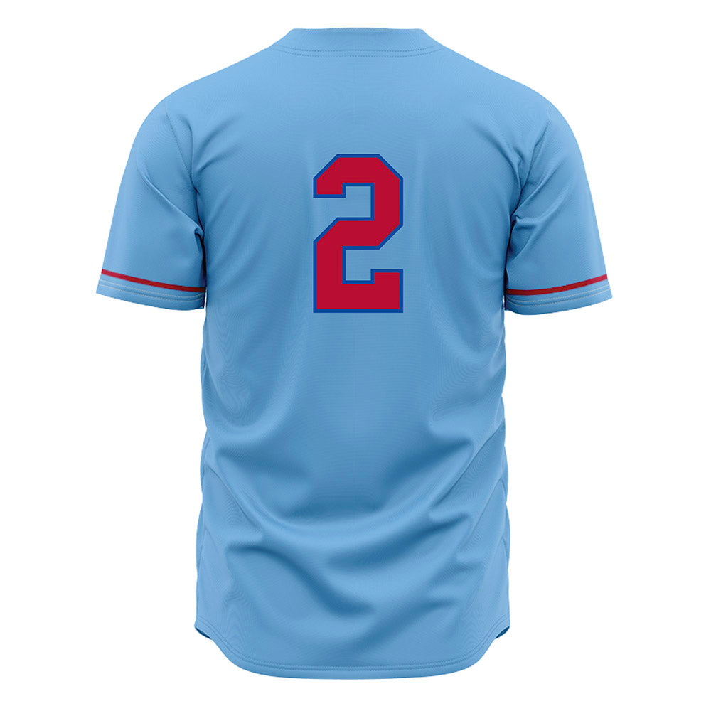 LA Tech - NCAA Baseball : Nathan Houston - Light Blue Jersey-1
