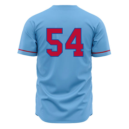 LA Tech - NCAA Baseball : Jackson Jones - Light Blue Jersey-1