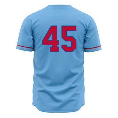 LA Tech - NCAA Baseball : Easton Sanders - Light Blue Jersey-1