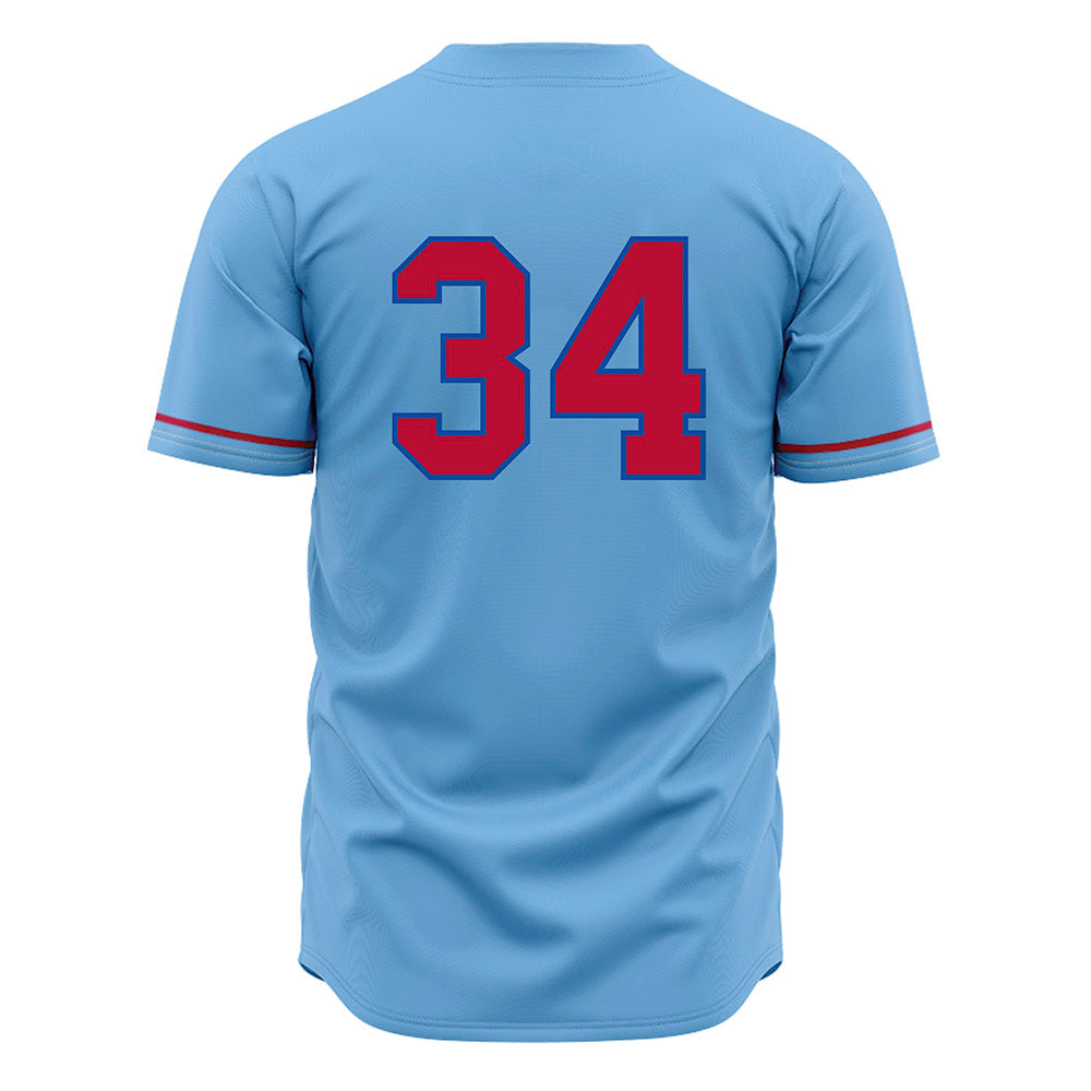 LA Tech - NCAA Baseball : Declan Dahl - Light Blue Jersey-1