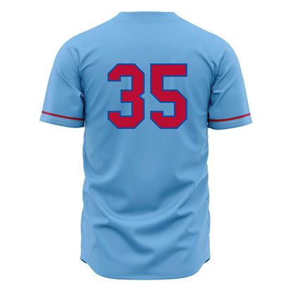 LA Tech - NCAA Baseball : Drew Ferguson - Light Blue Jersey-1