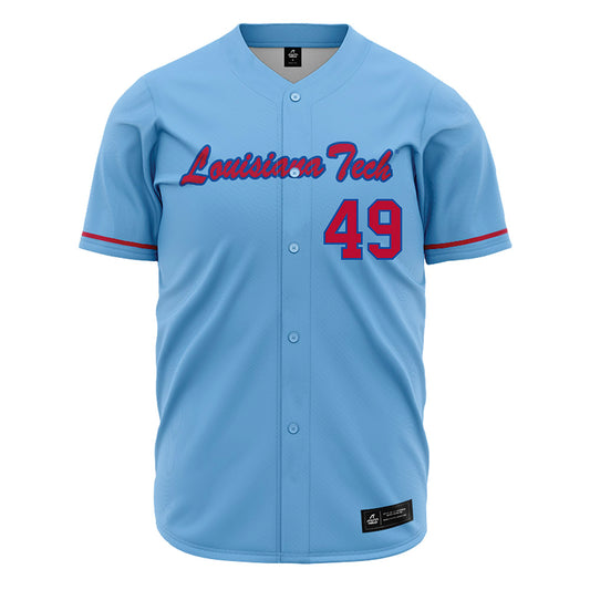 LA Tech - NCAA Baseball : Ethan Judice - Light Blue Jersey-0