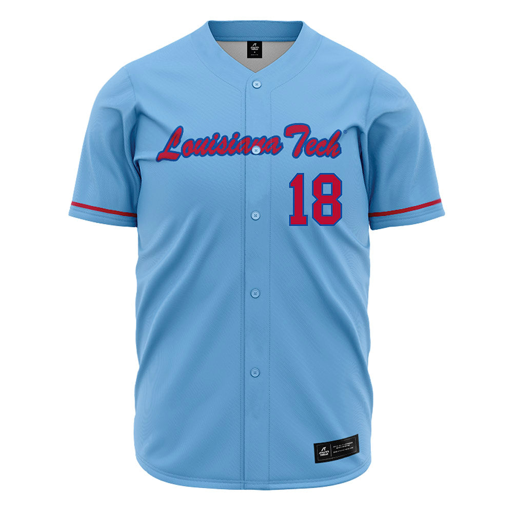 LA Tech - NCAA Baseball : Casey McCoy - Light Blue Jersey-0