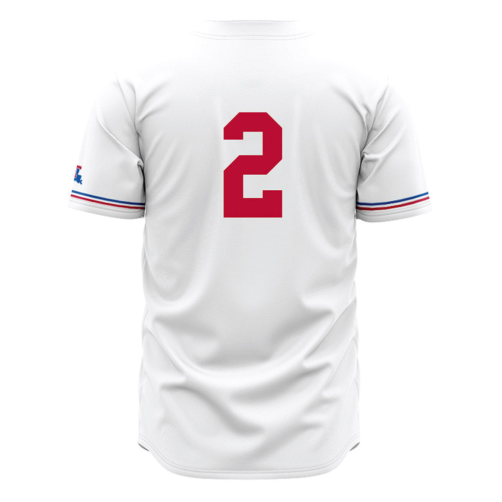 LA Tech - NCAA Baseball : Nathan Houston - White Jersey-1