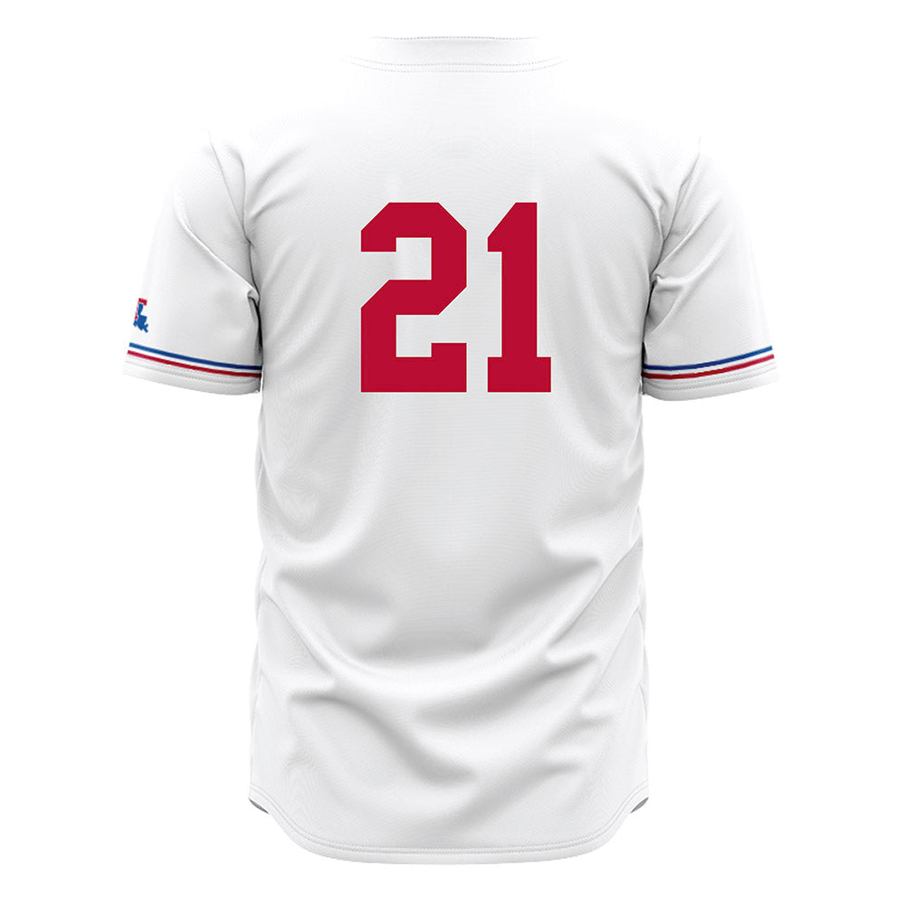 LA Tech - NCAA Baseball : Hudson Hartgrove - White Jersey-1