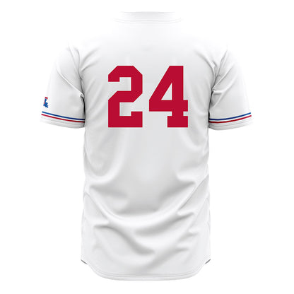 LA Tech - NCAA Baseball : Sebastian Mexico - White Jersey-1