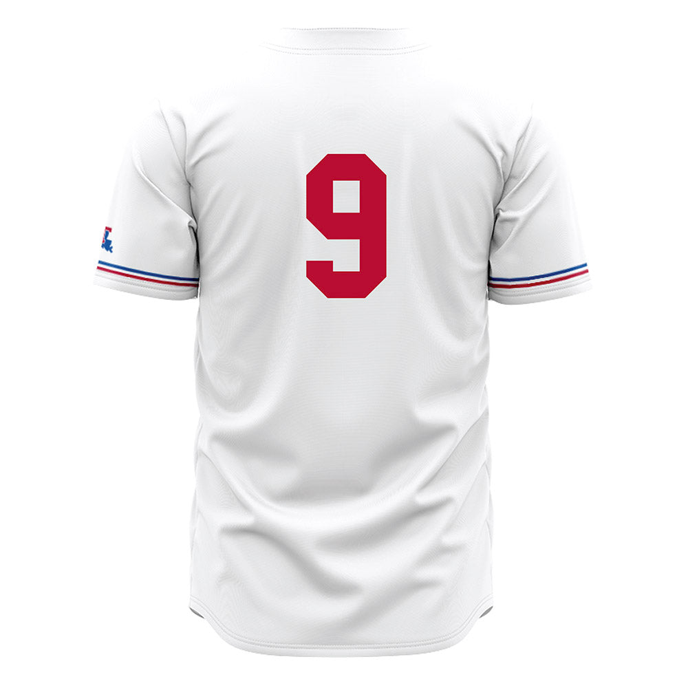LA Tech - NCAA Baseball : Colton Coates - White Jersey-1