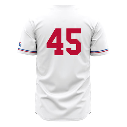 LA Tech - NCAA Baseball : Easton Sanders - White Jersey-1