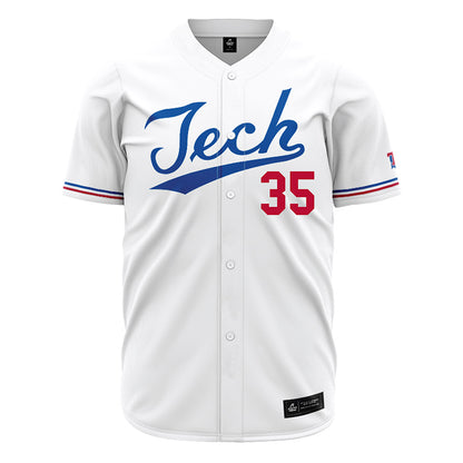 LA Tech - NCAA Baseball : Drew Ferguson - White Jersey-0