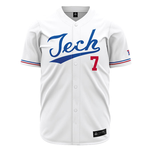 LA Tech - NCAA Baseball : Hudson Rowan - White Jersey-0
