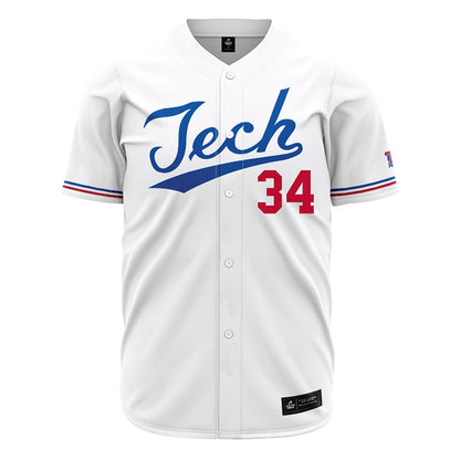 LA Tech - NCAA Baseball : Declan Dahl - White Jersey-0